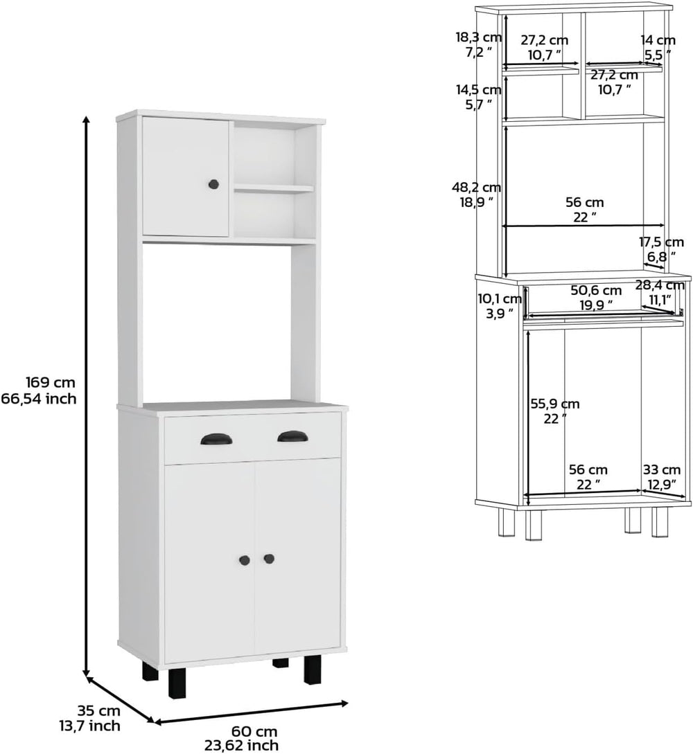 Depot E-Shop Waco 67" H Kitchen Pantry - Organized Storage & Versati...