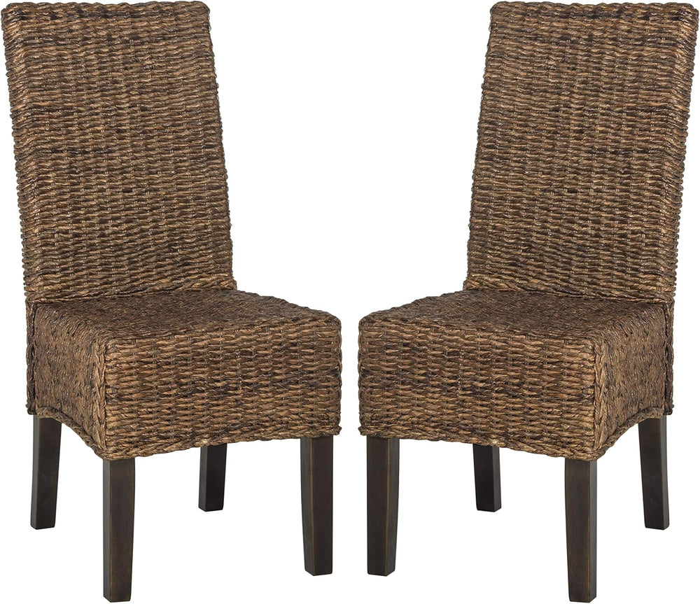 SAFAVIEH Avita Wood Dining Chair Set of 2, 18.5" Seat Brown SEA8012B