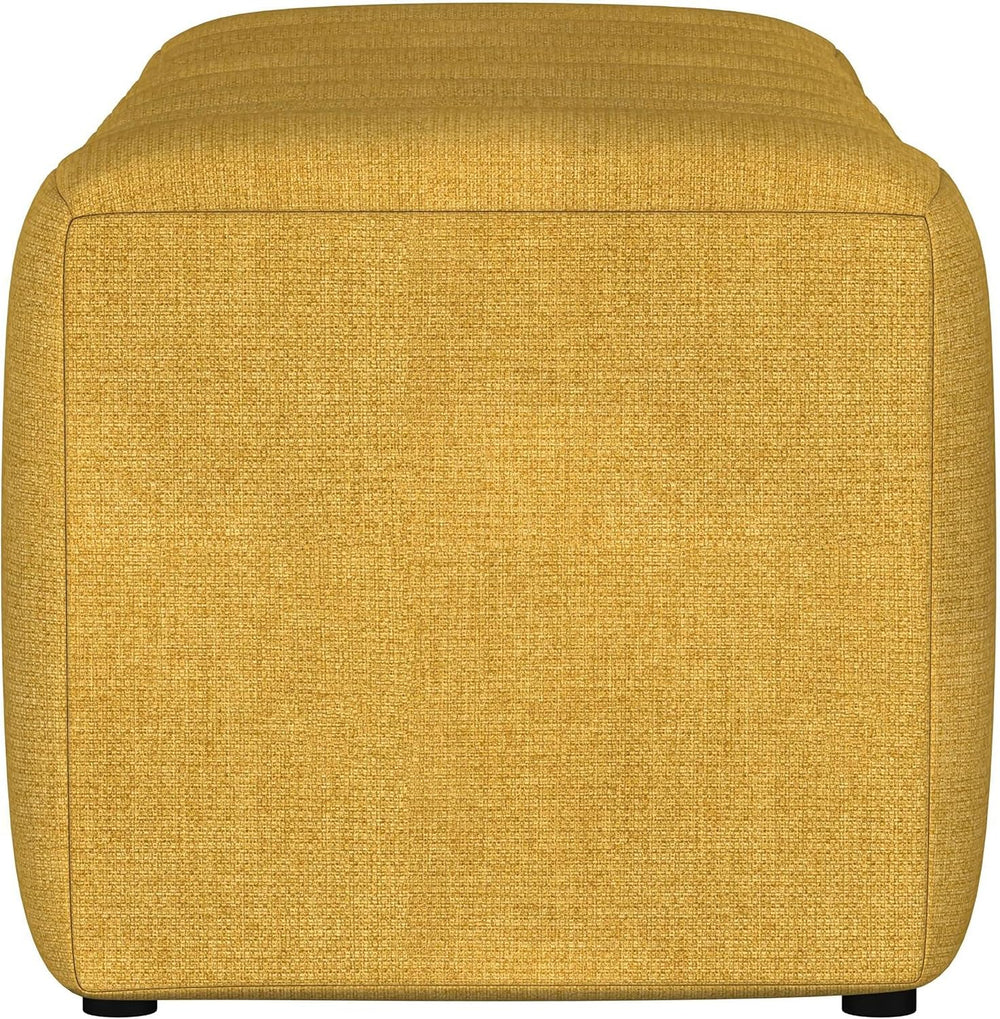 Coaster Home Furnishings Summer Fabric Upholstered Tufted Accent Bench Mustar...