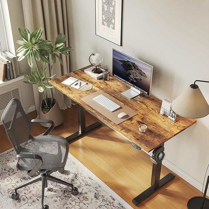 Agilestic Electric Standing Desk, 55 x 24 Inches Height Adjustable Desk, Sit ...
