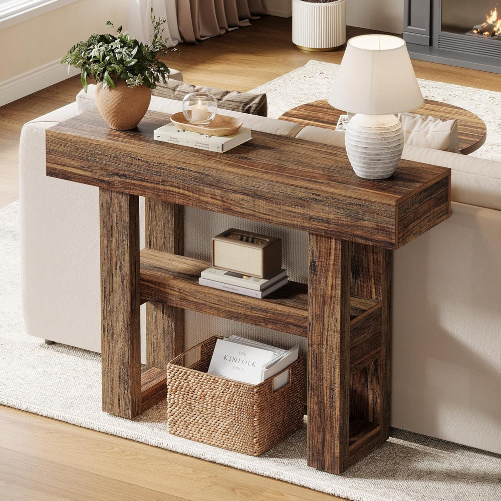 Tribesigns 41.34" Farmhouse Console Table, Sofa Table Behind The Couch |...