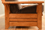 Kodiak Phoenix Futon Sofa Bed with Wooden Frame and Linen Stone Mattress, Convertible Futon Couch Bed and Full Size Futon for Living Room, Barbados