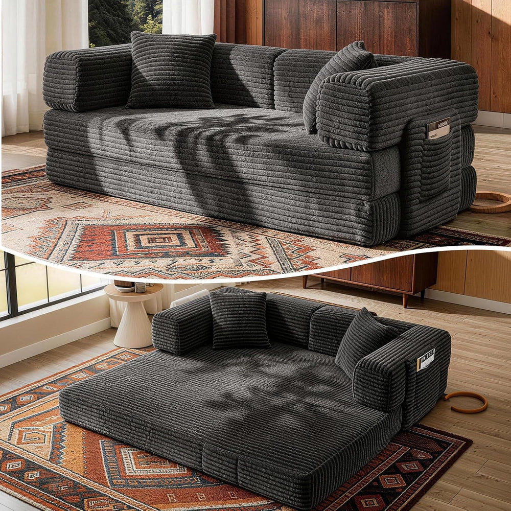 AUGOP Futon Sofa Bed Couch for Living Room,Pull Out Couch with Sleeper Sofa,D...