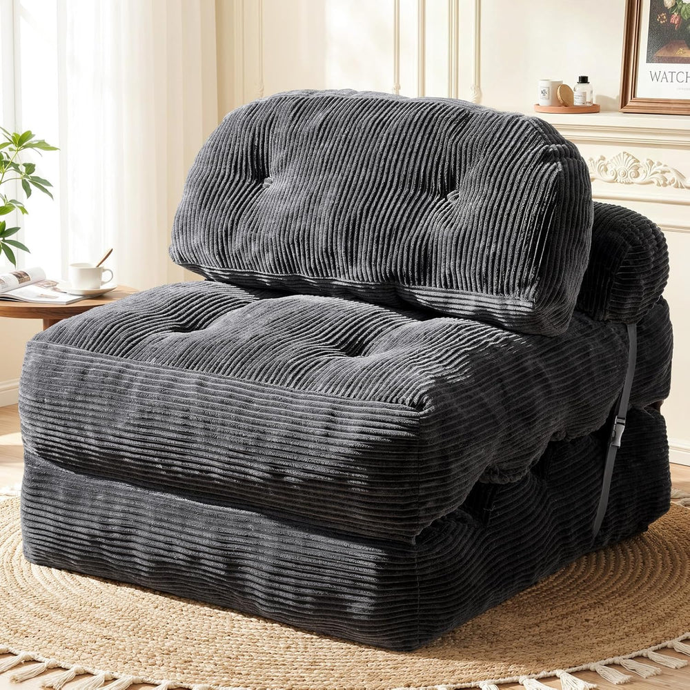 Folding Sofa Bed, Convertible Sleeper Chair with Back Support and Pillow | Fo...