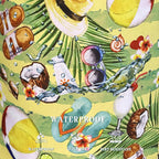 Happy Summer Time Laundry Hamper With Handles Foldable Oxford Cloth Tote Bag Colorful Hawaii Beach Funny Laundry Basket Clothe Toy Storage Bucket 18.9"x16.5"For Bathroom/Laundry/Bedroom