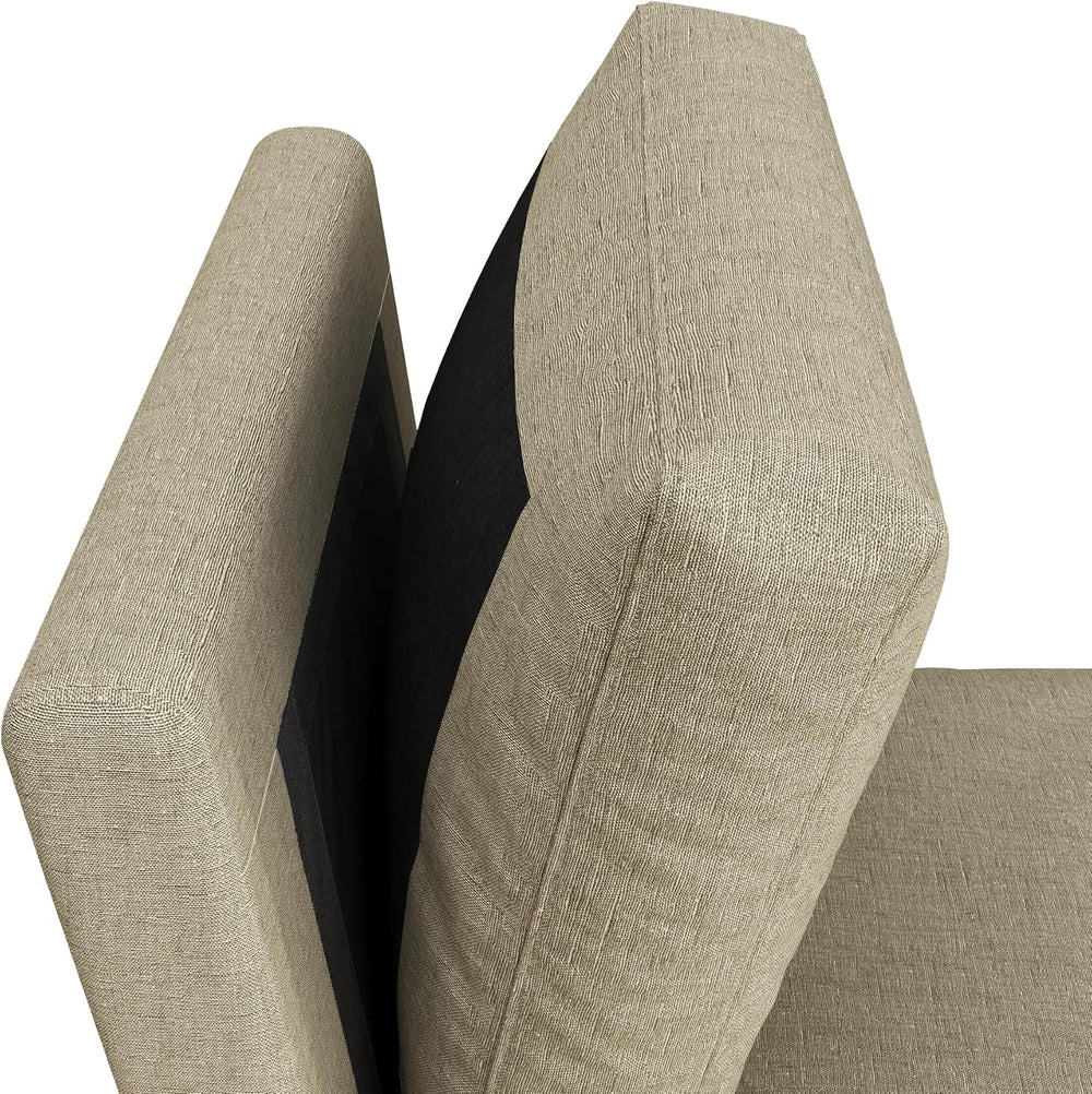 BLANKSPACE Upholstered Dining Chairs with Storage, Modern Linen Chairs with C...