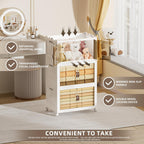 200 QT / 50 Gal Extra Wide Foldable Plastic Cabinet with Double Magnetic Doors & Leather Handles - Stackable, 4 Locking Wheels, Space Saving Storage for Small Spaces