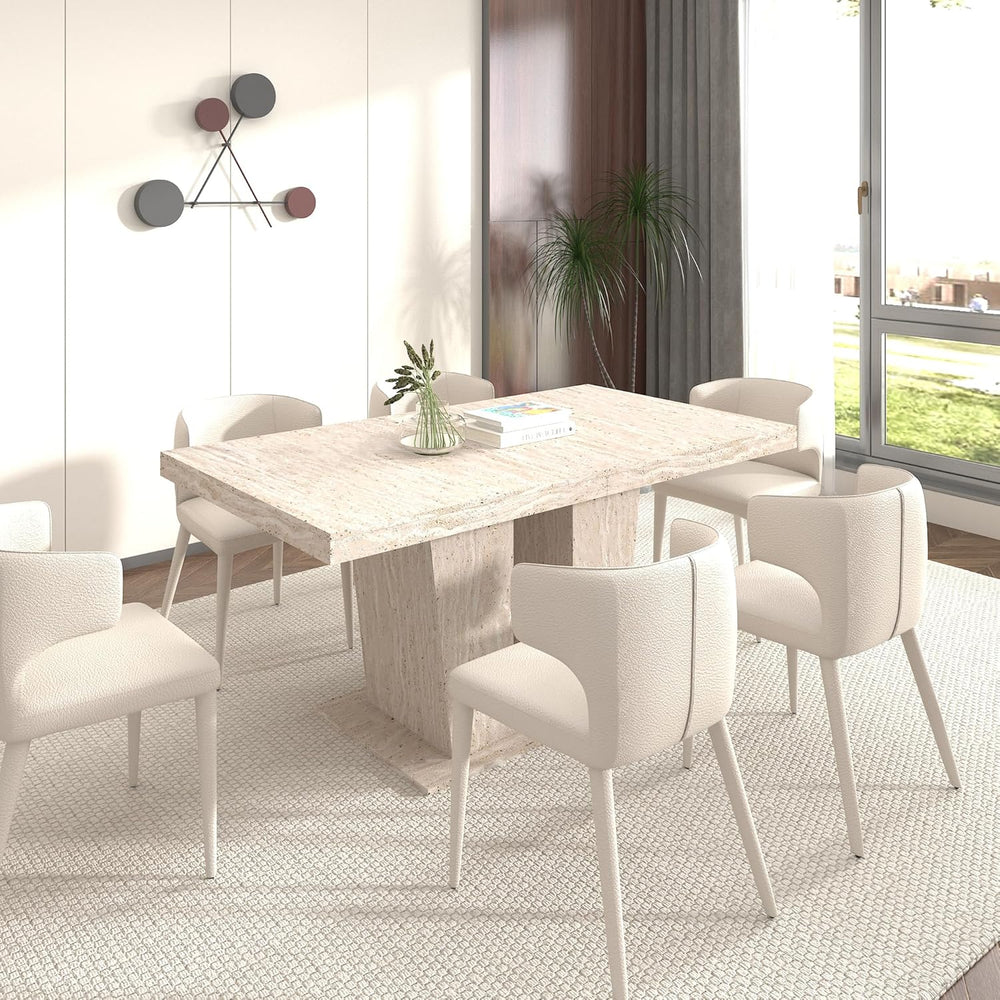 Extendable Dining Room Table for 6 8 10, Modern Farmhouse Rectangular Wooden ...