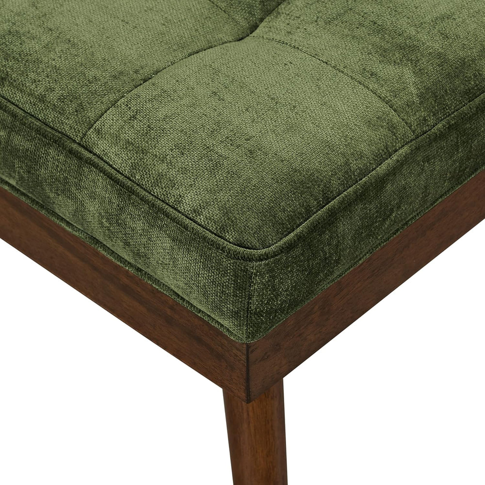 Poly & BARK Luca Fabric Bench – Tufted Upholstered Entryway or Bedroom Be...
