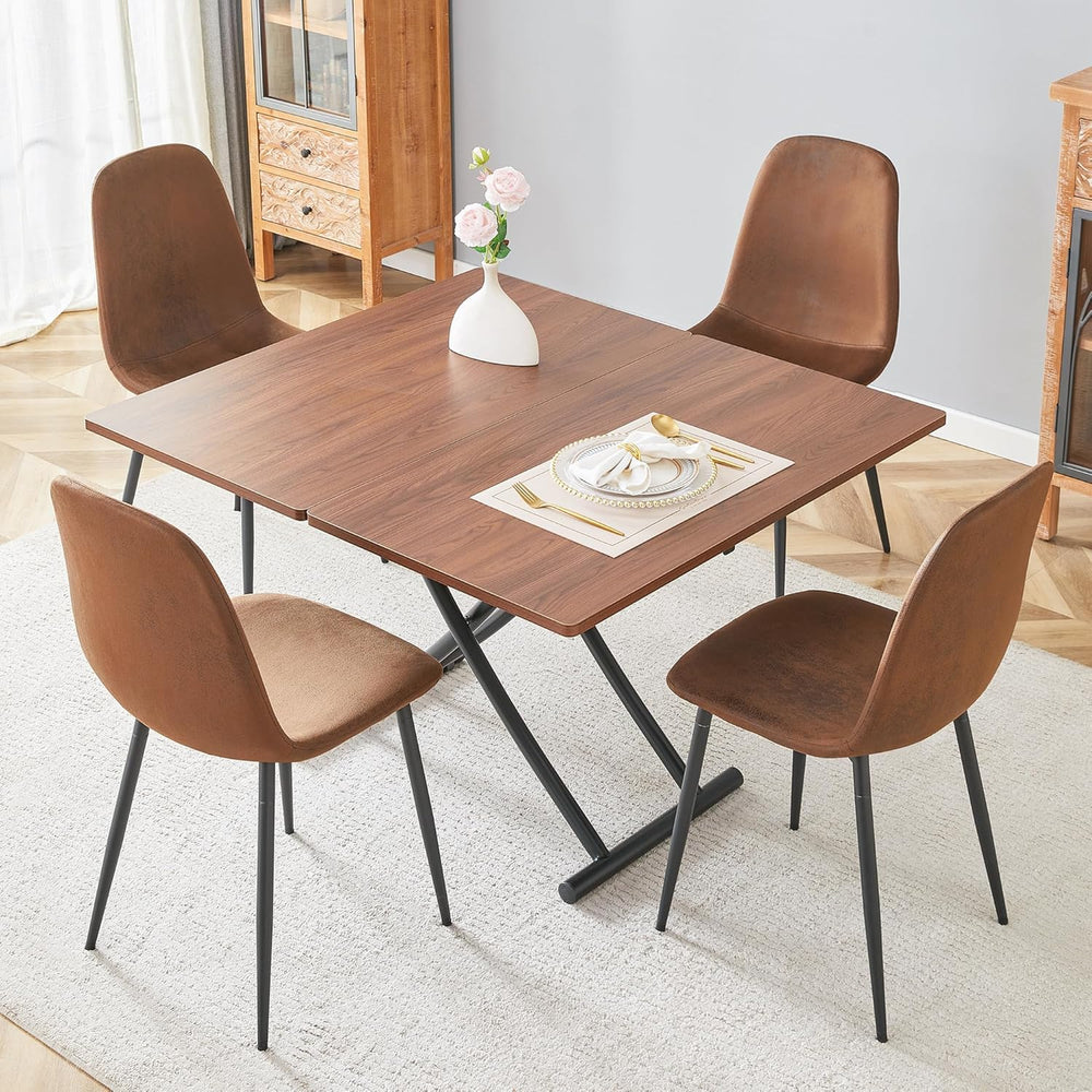 Multifunctional Height-Adjustable Folding Table - Coffee to Dining Transforme...