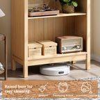 70" Tall Arched Shoe Cabinet, 7-Tier Shoe Rack with 3 Adjustable Shelves, Large Freestanding Shoe Organizer for Entryway, Closet, Hallway, Living Room (Natural Oak)