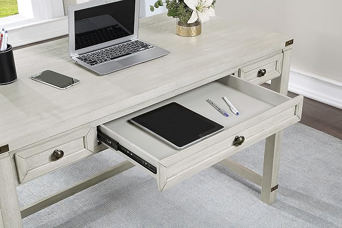 OSP Home Furnishings Baton Rouge Traditional Home Office Writing Desk, Champagne Oak