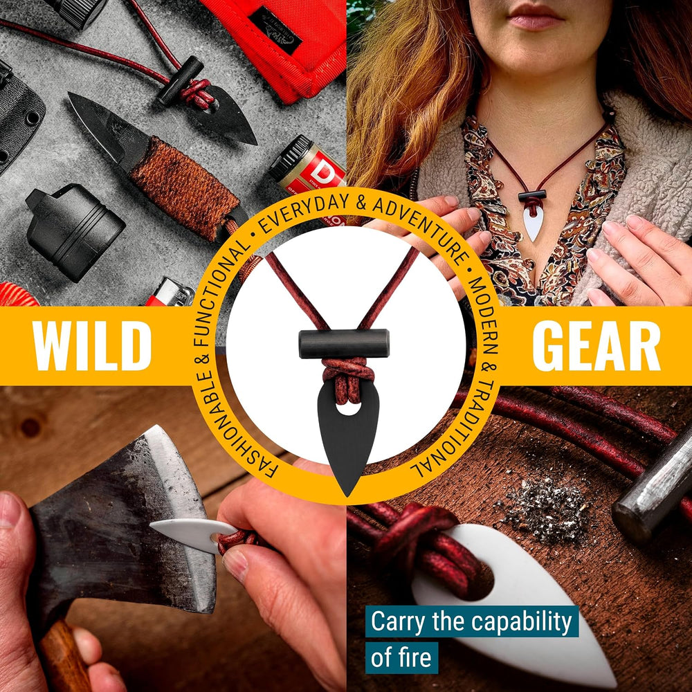 Wazoo Gear Spark Necklace™ Wearable Ferro Rod Firestarter