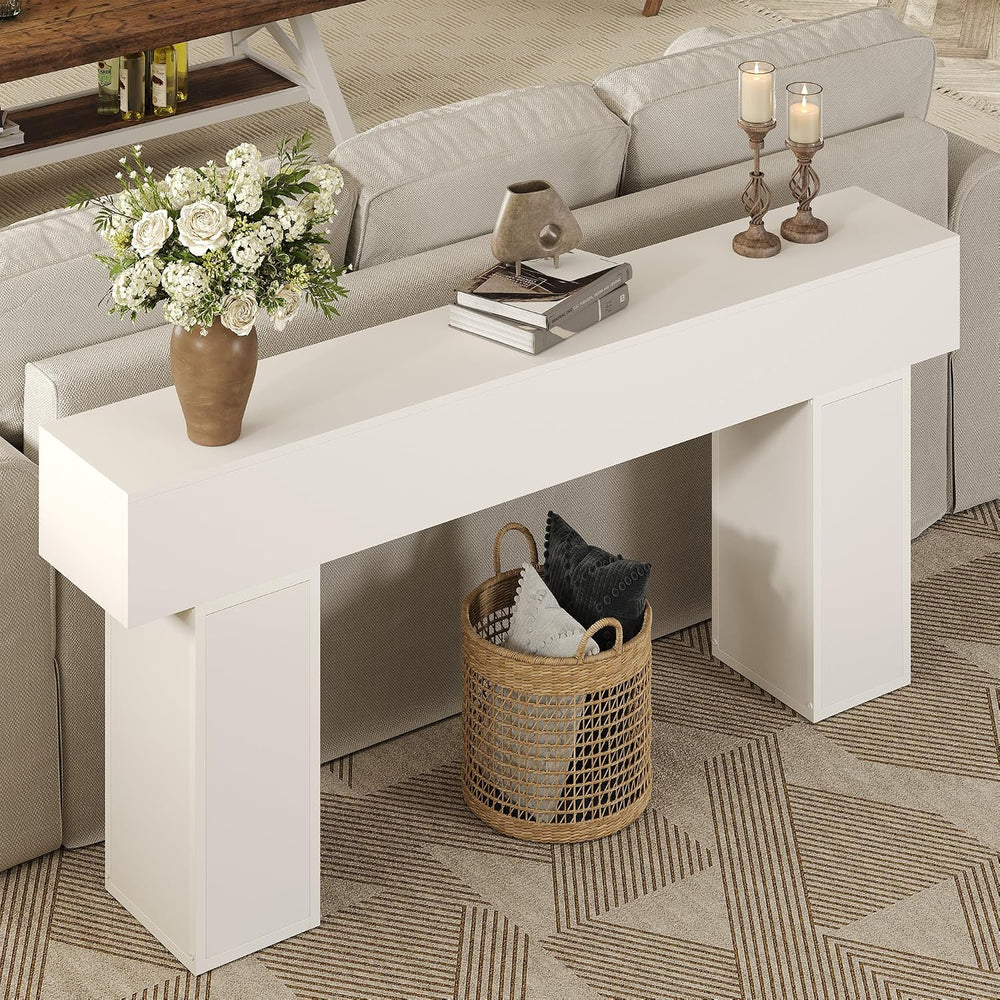 knoworld 70.9-Inch Long Console Table, Wooden Sofa Table Behind Couch Tables,...