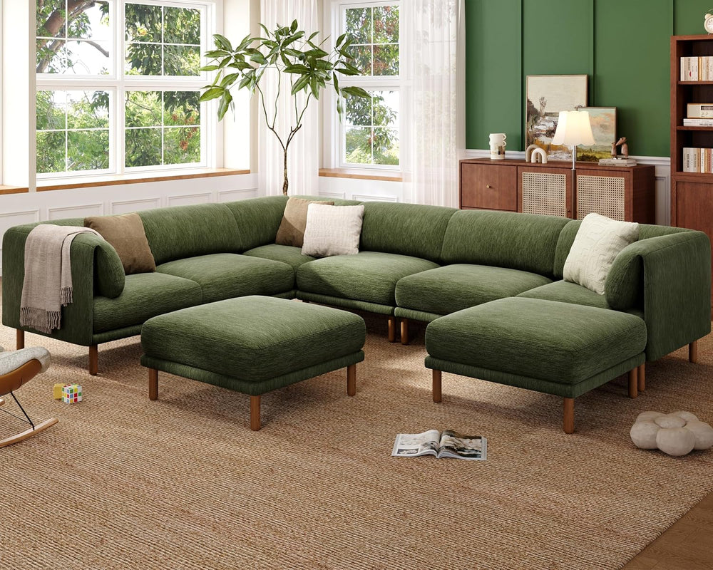 Cloud Sectional Couches for Living Room,Modular Sectional Sofa,Green | Extra ...
