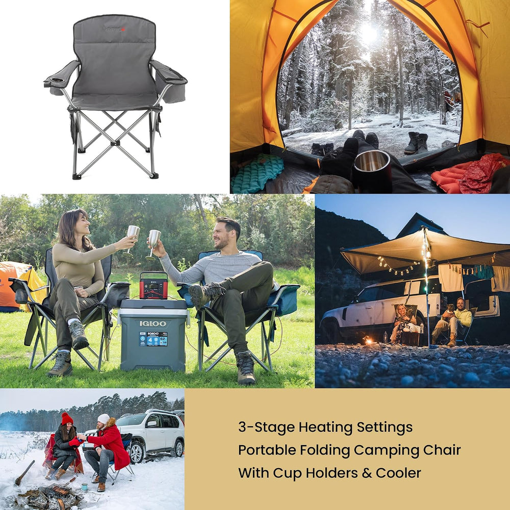 Folding Hammock Chair, Heavy Duty Camping Seat | Removable Footrest, Padded C...