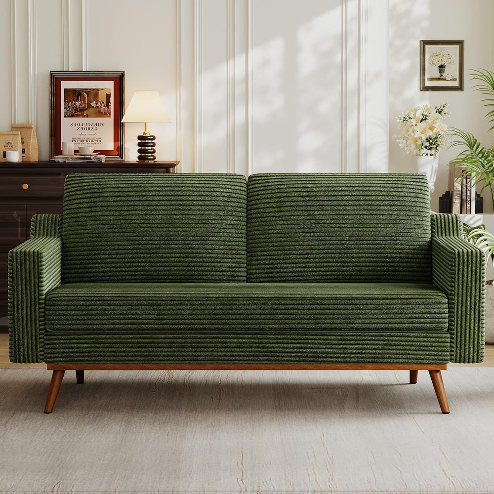 Vipbear 65.4" Loveseat Sofa,Mid-Century Modern Small Couches for Living ...