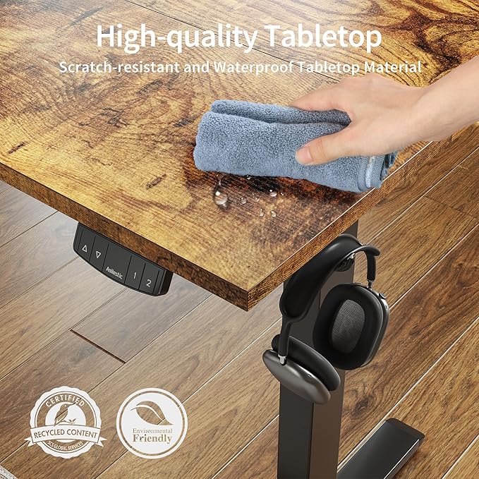 Agilestic Electric Standing Desk, 55 x 24 Inches Height Adjustable Desk, Sit ...