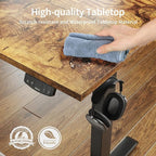 Agilestic Electric Standing Desk, Large 60 x 24 Inches Height Adjustable Desk, Sit Stand up for Work Office Home, Ergonomic Rising Computer Table with Memory Preset, Rustic Brown