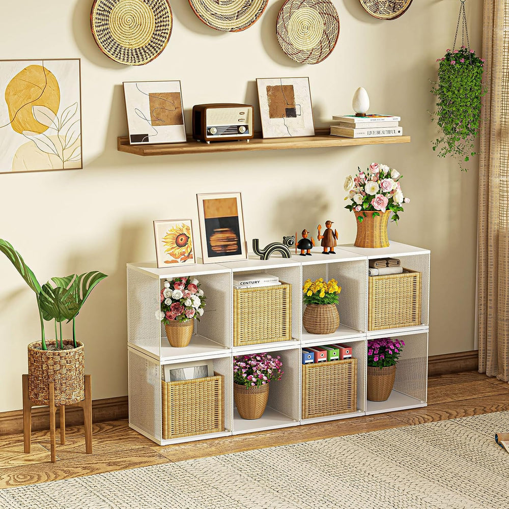 Dmevkic 2 Cube Organizer Bookshelves DIY Variable Stackable Cube Storage Orga...
