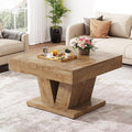 Tribesigns Square Coffee Table, Wood Center Table for Living Room, 31.5" Modern Cocktail Tea Accent Table, Natural