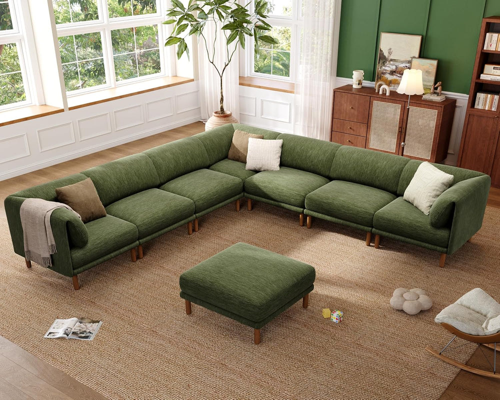 Cloud Sectional Couches for Living Room,Modular Sectional Sofa,Green | Extra ...