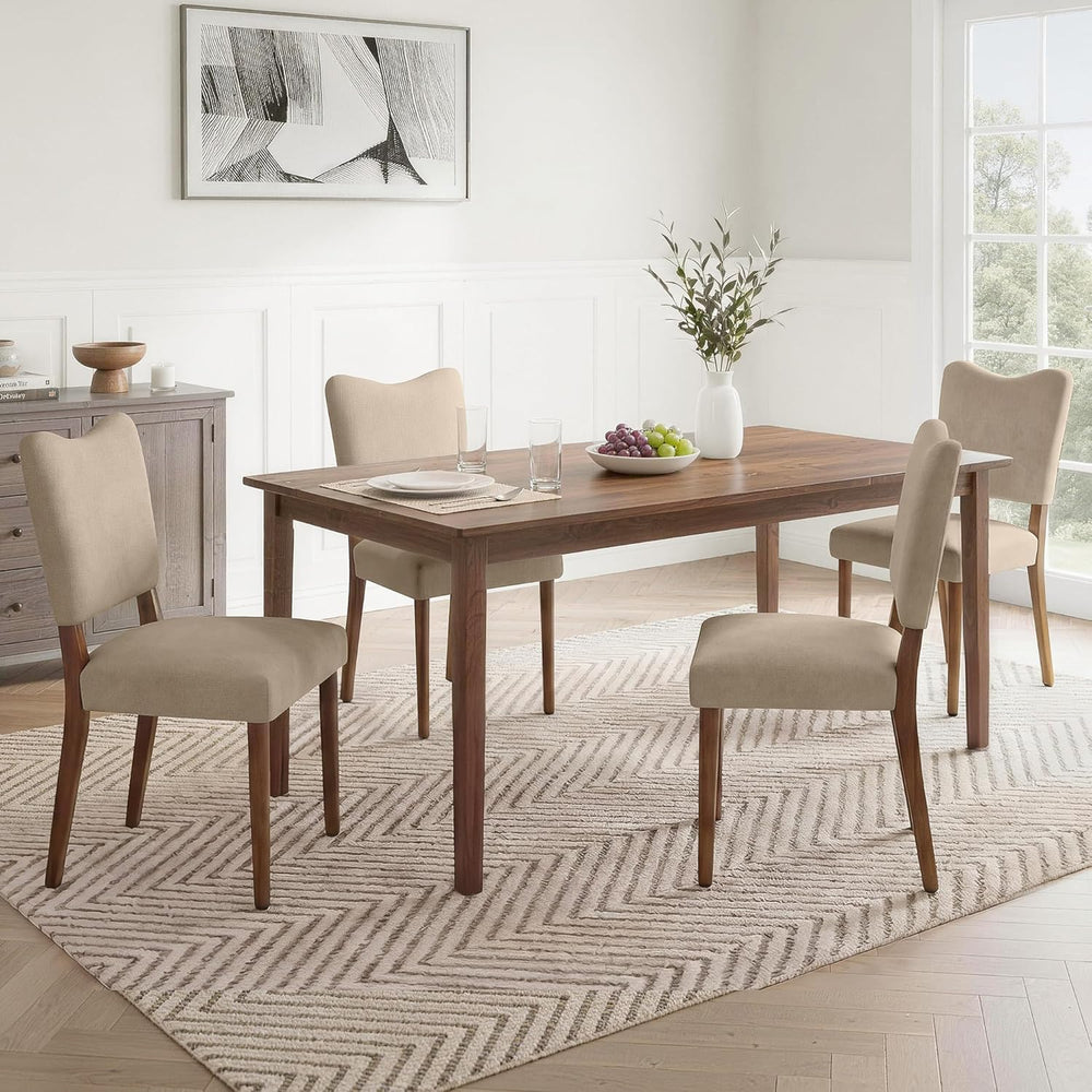 KISLOT Upholstered Dining Chairs Set of 4, Modern Velvet Kitchen Chairs with ...