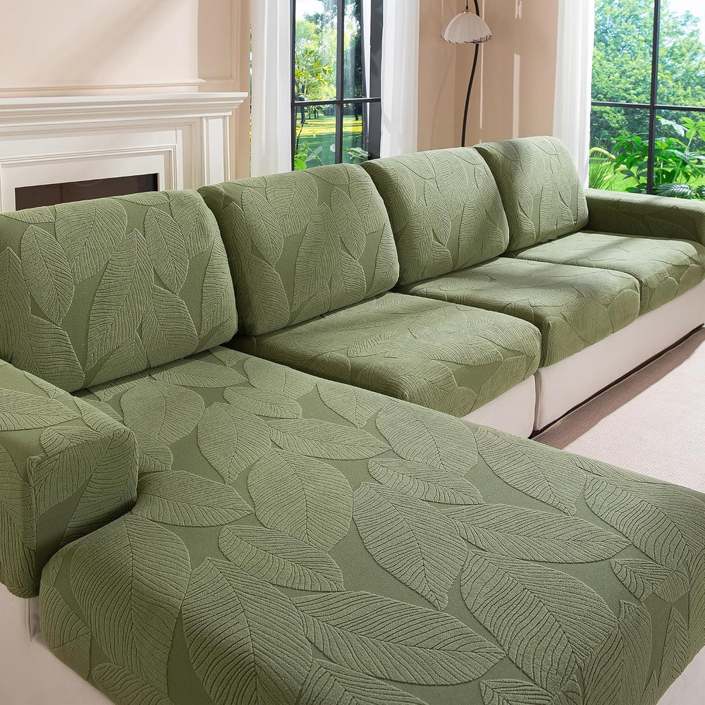 QIANMEW Universal Couch Cushion Covers for Sectional Sofa (1PC Chaise)