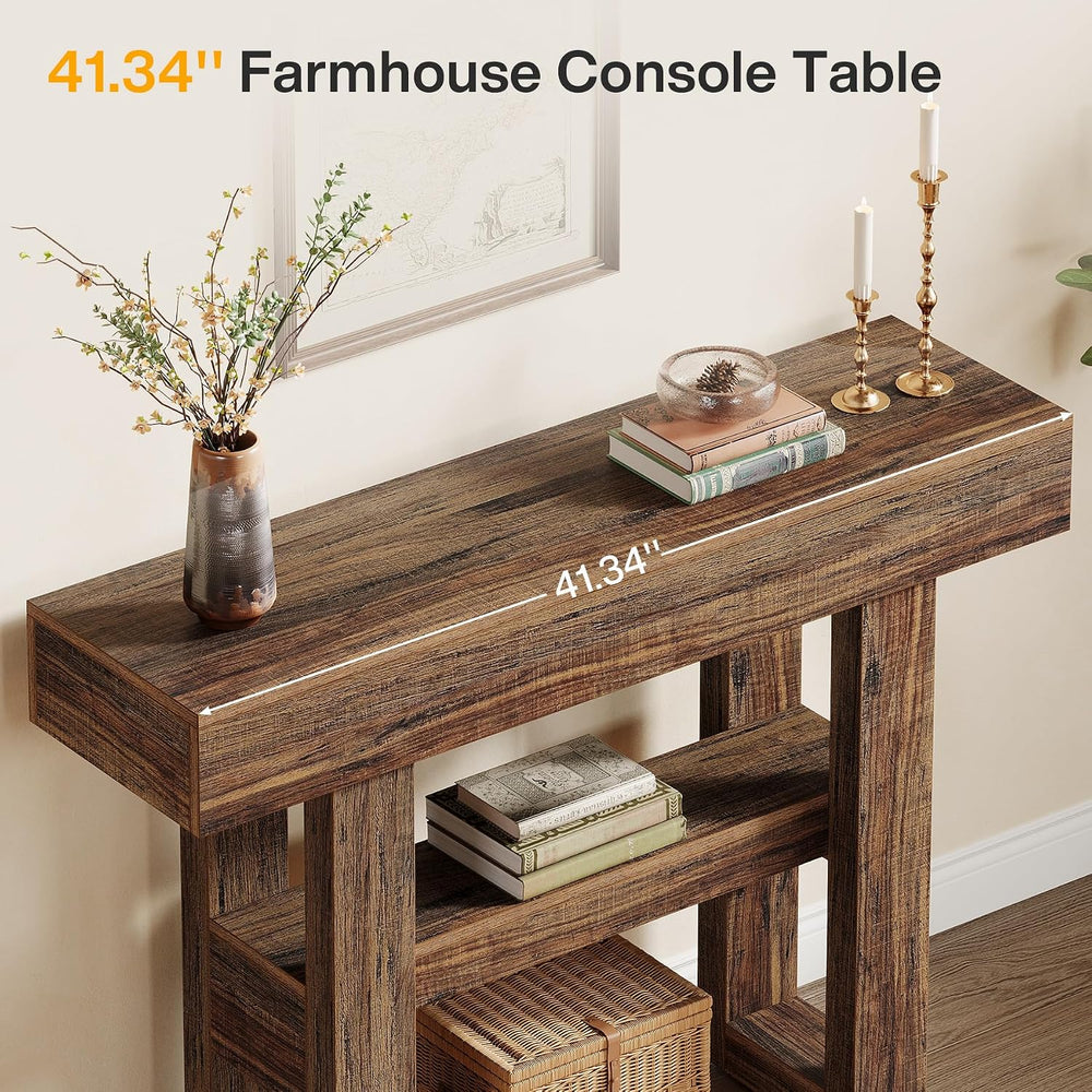 Tribesigns 41.34" Farmhouse Console Table, Sofa Table Behind The Couch |...