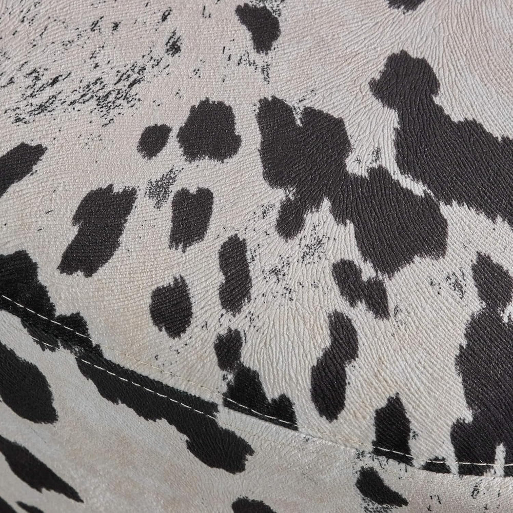 Modern Ottoman, Cow-Shaped Velvet Accent Footstool with Birch Legs for Living...