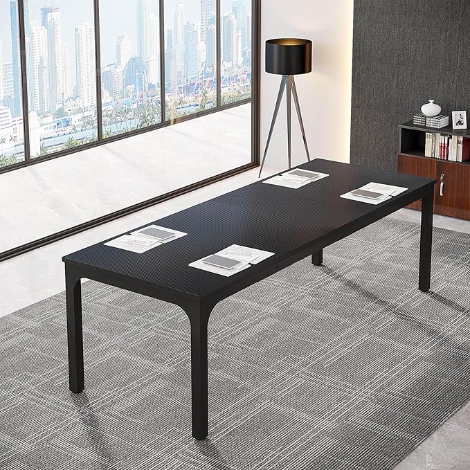Tribesigns 6.5FT Conference Table, 78.7 Inche Rectangle Meeting Seminar Table, Large Business Tables for 6-8 People (Only Table)