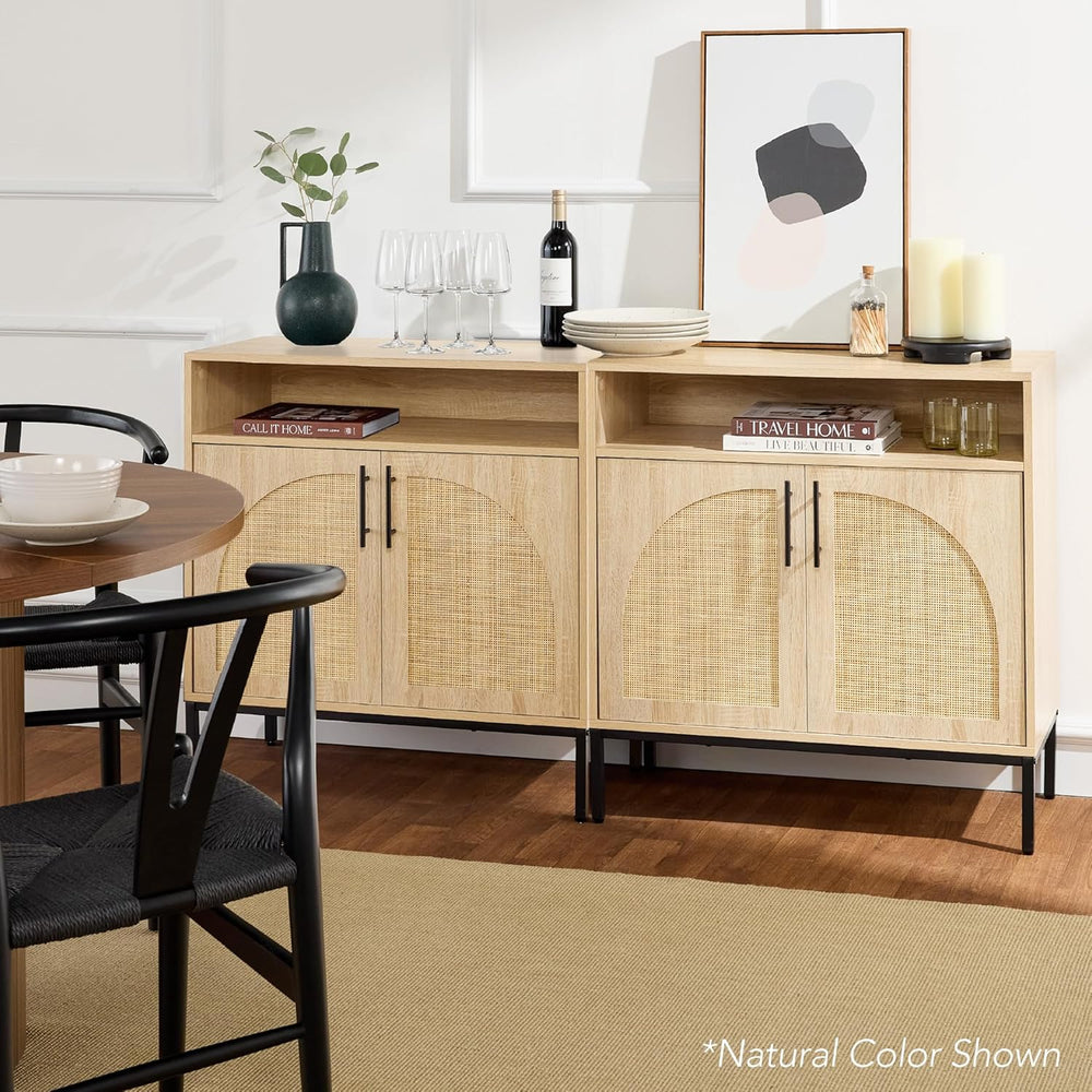 Best Choice Products Rattan Sideboard Buffet Cabinet, Entryway Table, Accent ...
