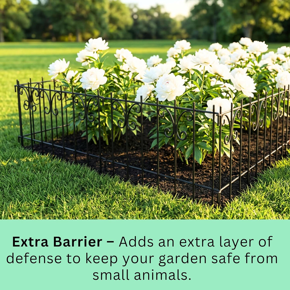 ShopLaLa Garden Fencing Animal Barrier (10 Panels) 12x16.5in Black Fences