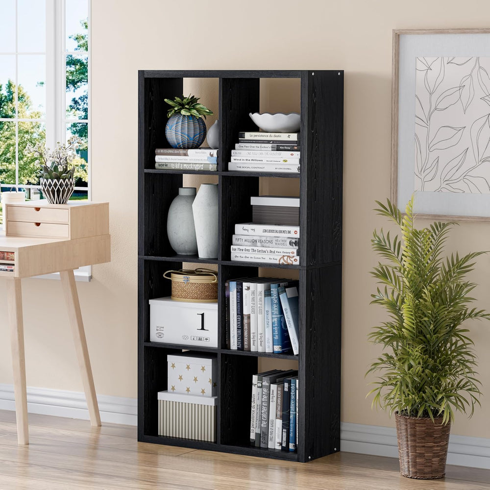 Cube Storage Organizer Bookcase, Decorative 11 inch Open Back Cubical Shelf w...