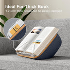 Lap Beanbag Book Stand for Hands Free Reading Comfortable Reading Pillow Stand Minimize Neck Strain Perfect Idea for Book Lovers in Dorm Room or Anywhere Else with Bookseat(Gray)