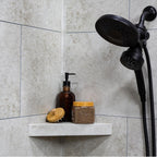 Palisade Vinyl Waterproof Corner Shower Shelf in Rain Cloud