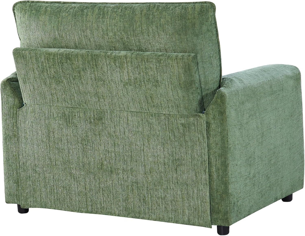 Oversized Accent Chair for Living Room, Wide Chenille Reading Chair | Comfy P...