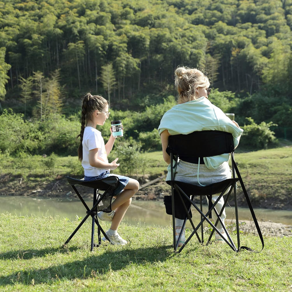 Portal Extra Large Quick Folding Tripod Stool with Backrest Fishing Camping C...