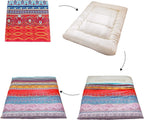 MAXYOYO Mattress Cover for Traditional Japanese Futon Mattress | Futon Floor Mats Cover with Zipper, Super Soft and Machine Washable, Boho Style, Twin