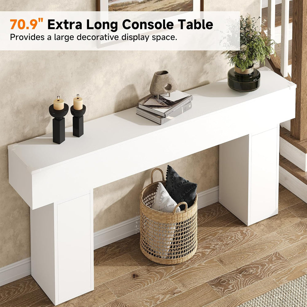 knoworld 70.9-Inch Long Console Table, Wooden Sofa Table Behind Couch Tables,...