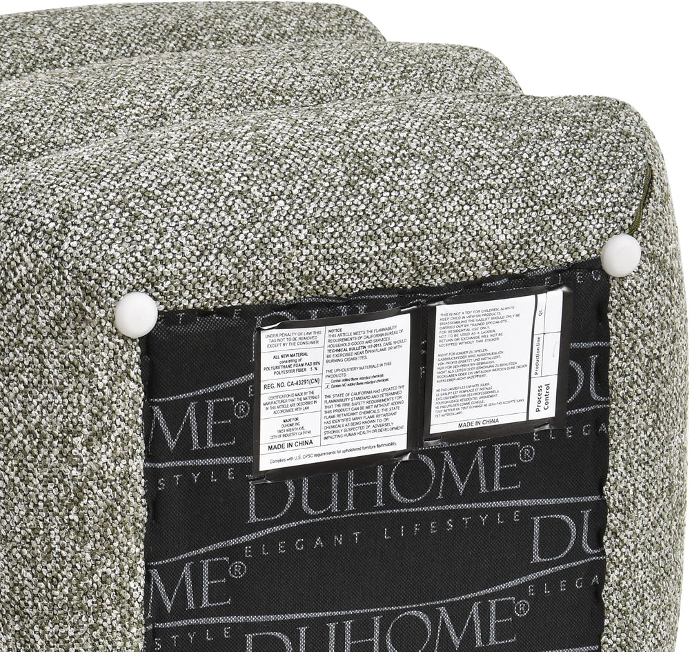 DUHOME 360°Swivel Upholstered Square Ottoman with Storage,Modern Boucle Ottom...