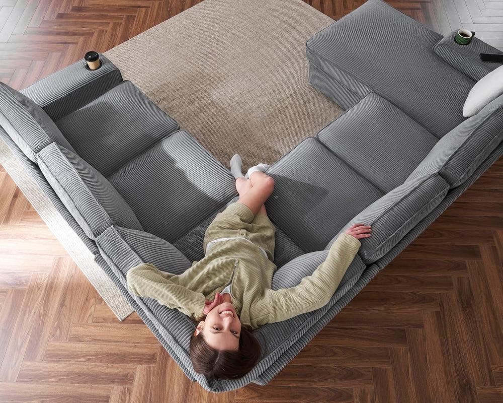 112" Sectional Couch, U Shaped Couch with Storage, Couches for Living Ro...