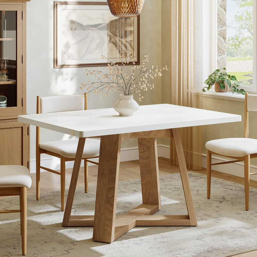 Tribesigns 47-Inch Dining Table for 4 People, Modern Kitchen Table with Woode...