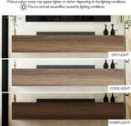 Atelier Mobili Floating TV Stand - Wall Mounted TV Stand for 75 Inch TV - Floating TV Shelf - Modern TV Stands for Living Room - Sleek Entertainment Center Design (Walnut, 2 Doors)