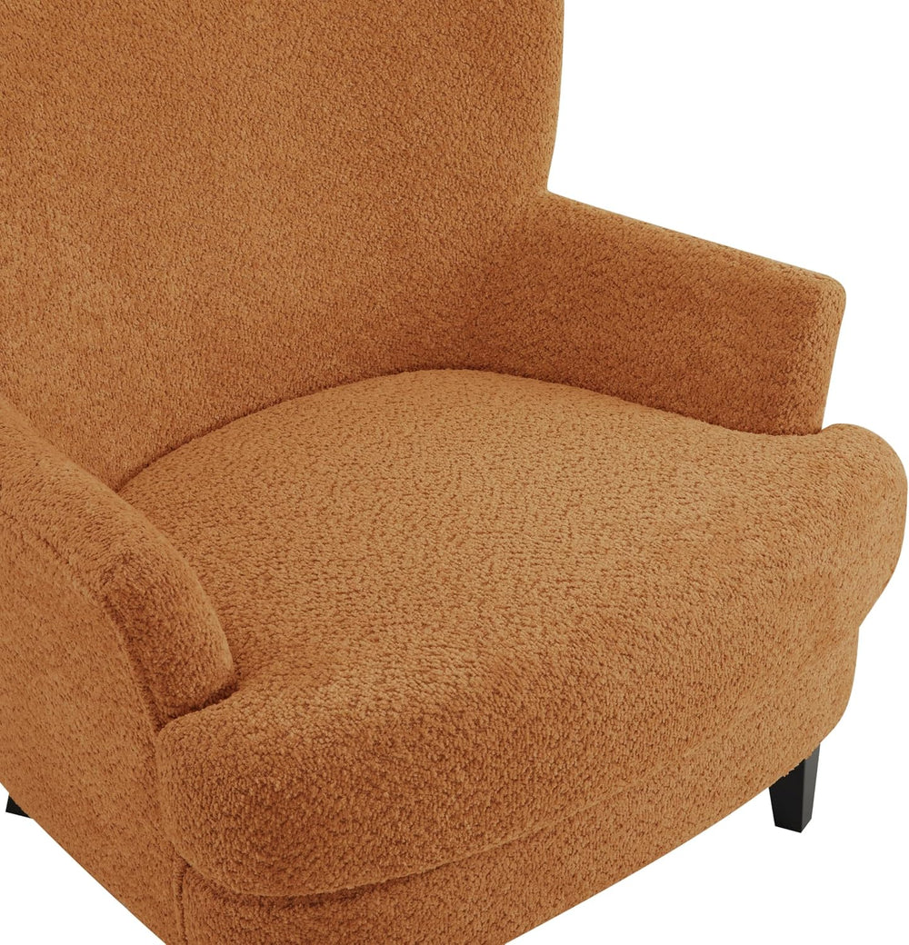 Christopher Knight Home Winnie Boucle Upholstered Wingback Accent Chair and O...