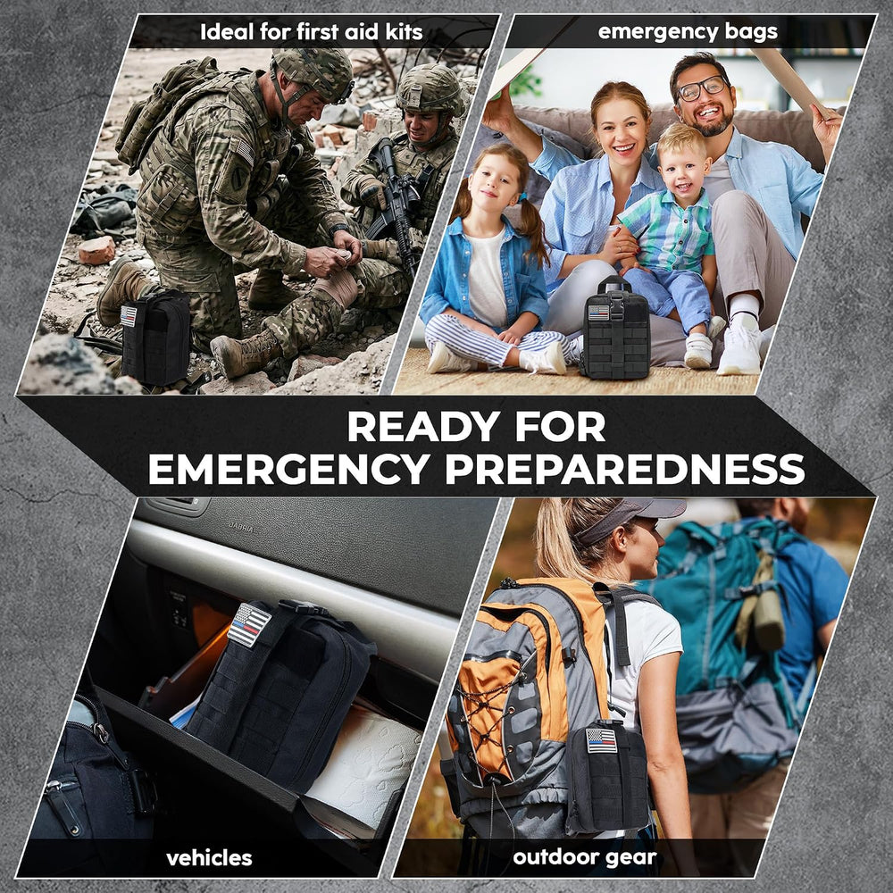 IFAK Trauma Kit with Tourniquet, Israeli-Style Bandage, Splint, Tactical Firs...