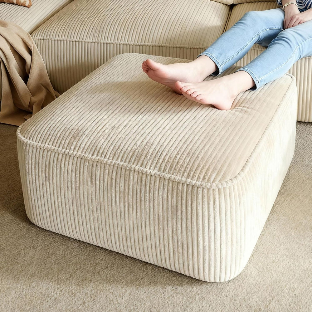 YITAHOME 29 Inch Cloud Modular Sofa Ottomans Corduroy for Living Room Bedroom...