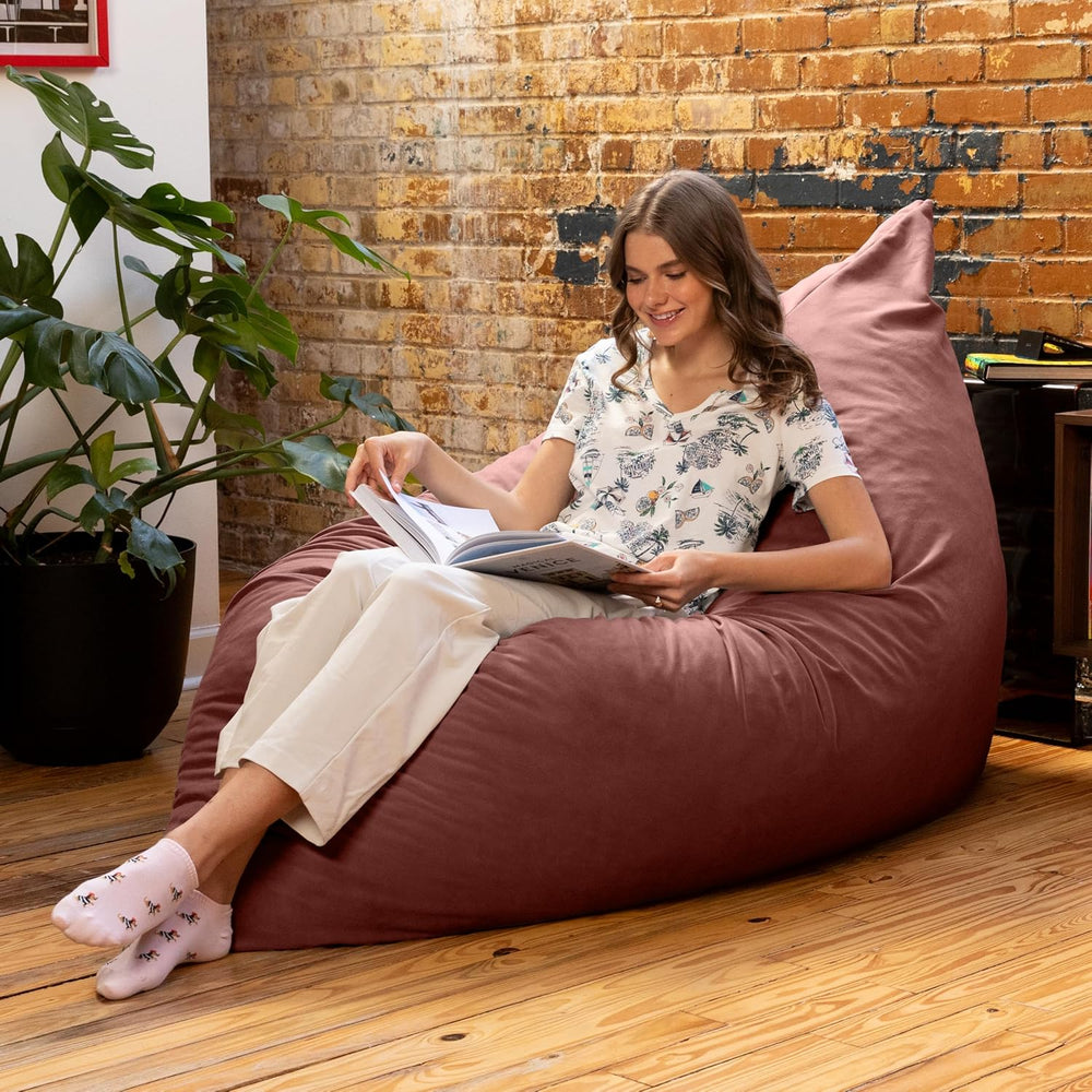 Jaxx Pillow Saxx 5.5-Foot Décor Bean Bag Giant Floor Pillow Lounge, Lush Velv...