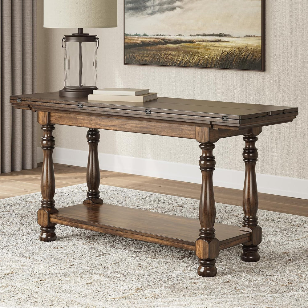Signature Design by Ashley Sturlayne Flip Top Sofa Table, Expandable Console ...