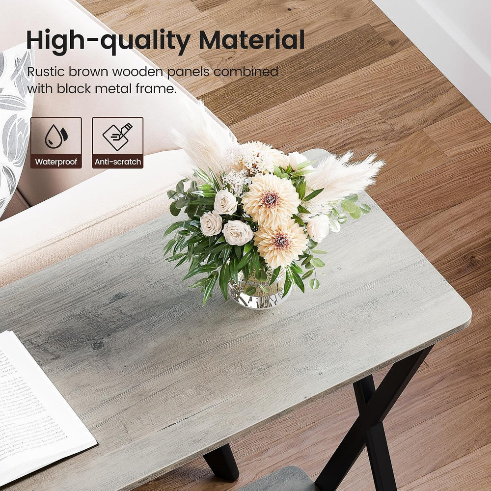 Console Table with Storage Shelf, Narrow Entryway Table, Behind Couch Tables,...